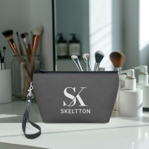 Custom PU leather zipper makeup bag