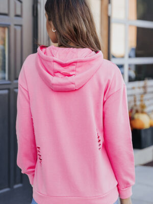 Women’s Ripped Hoodie Women’s hooded sweatshirt with ripped accents