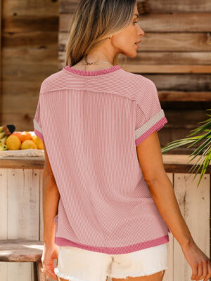 Women’s Shift T-shirt with Colorblock Trim