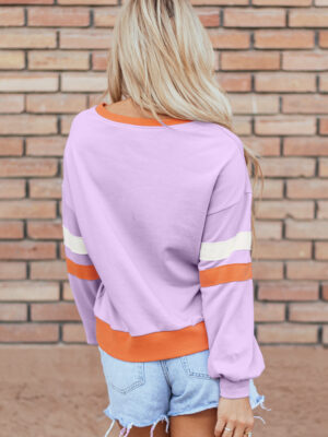 Drop Shoulder Sweatshirt Drop Shoulder Patchwork Sweatshirt