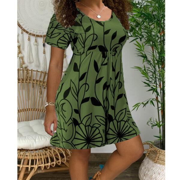 Short Cotton Blend Summer Dress