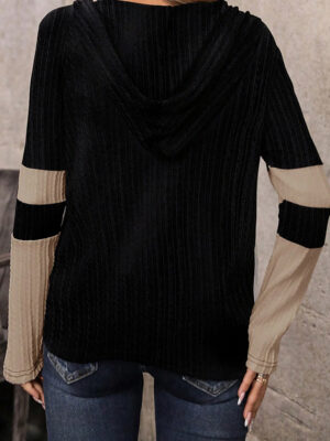 Casual Women’s Dirty Blue V Neck Long Sleeve T-Shirt