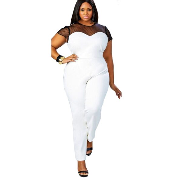 Polyester spandex skinny fit jumpsuit
