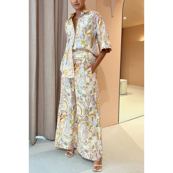 Japanese Korean leisure style anime print outfit
