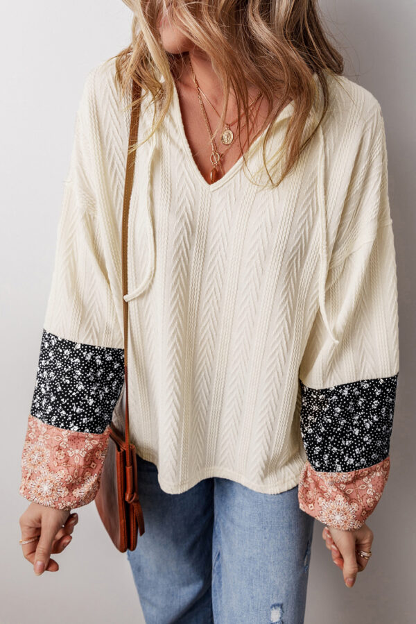 Shift Silhouette Floral Patchwork Blouse