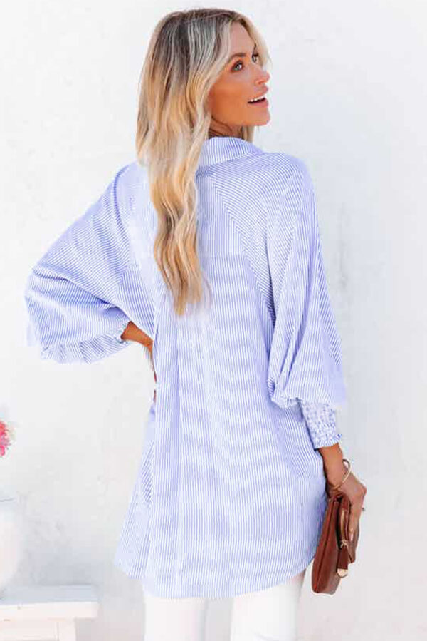 Women’s Casual Striped Boyfriend Shirt
