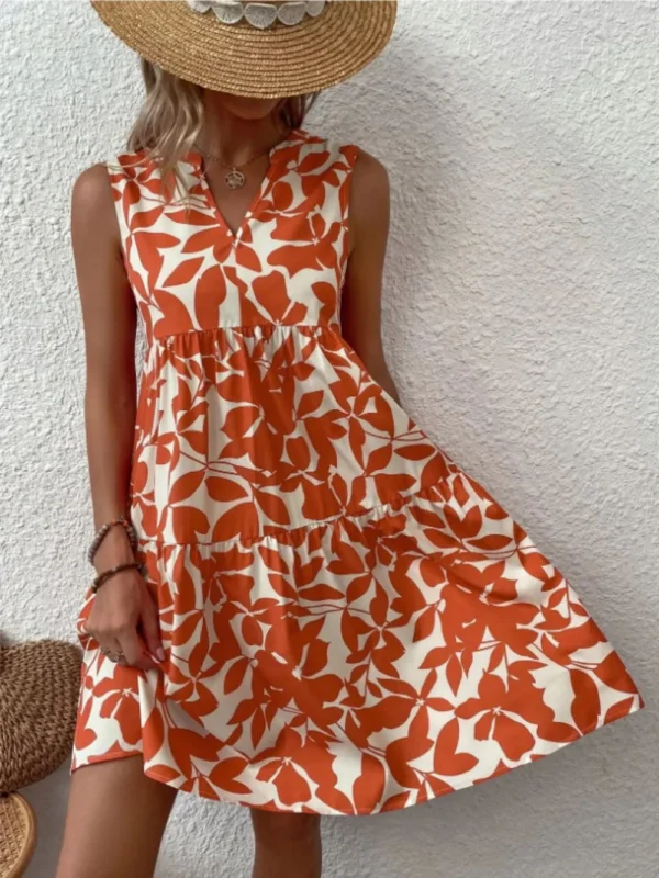 Women’s chic sleeveless dress mini length