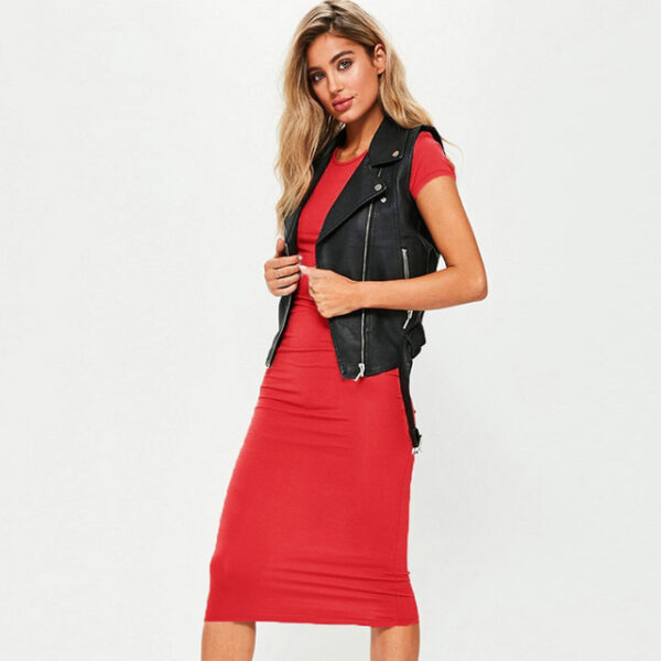 Stylish midi dress for summer and spring