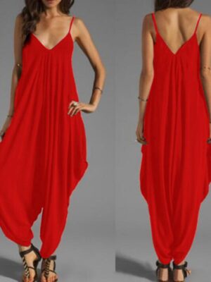 Loose fit cotton jumpsuit