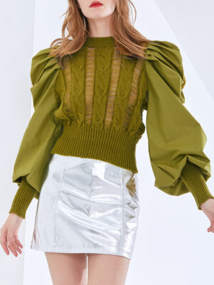 Long sleeve sweater women solid knit top fall fashion