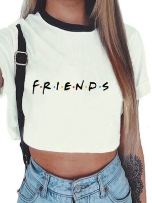 Women’s Summer Graphic Crop Top T-Shirt – Casual Streetwear