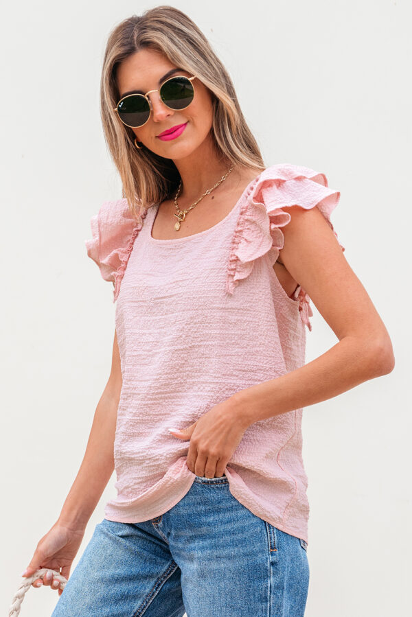 U-neck elegant sheath blouse