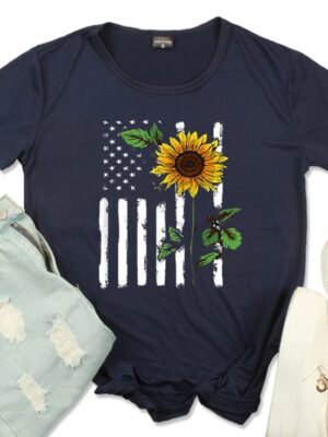 blue t shirt independece usa