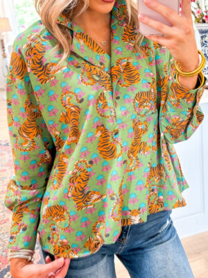 Women’s Long Sleeve Shift Silhouette Shirt