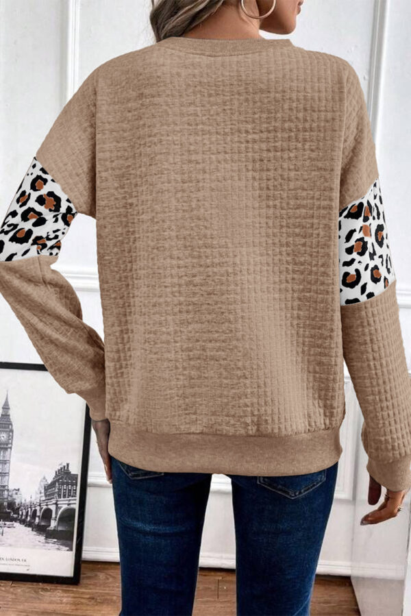 Soft long sleeve parchment leopard top