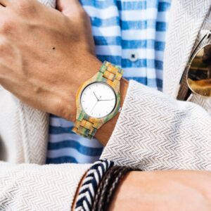 CITIZEN movement wooden watch assembly