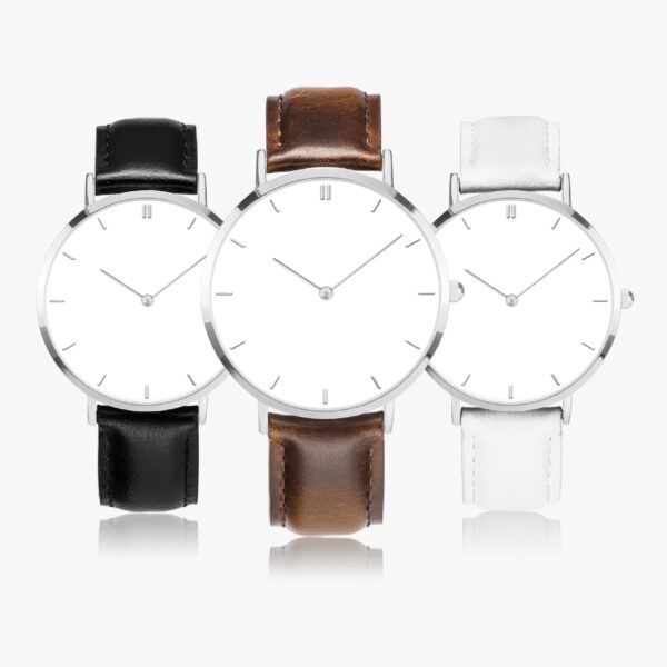 Silver quartz watch case