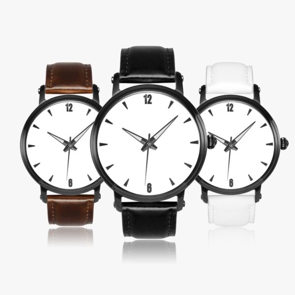 Lifestyle image of personalized black watch on wrist
