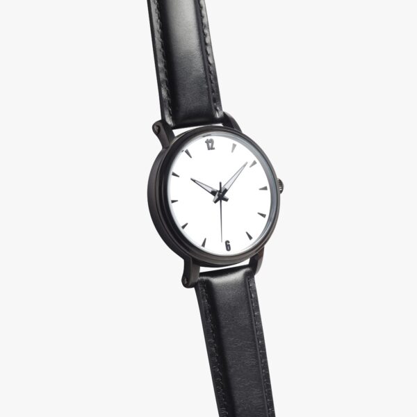 Side profile showing sleek stainless steel automatic watch