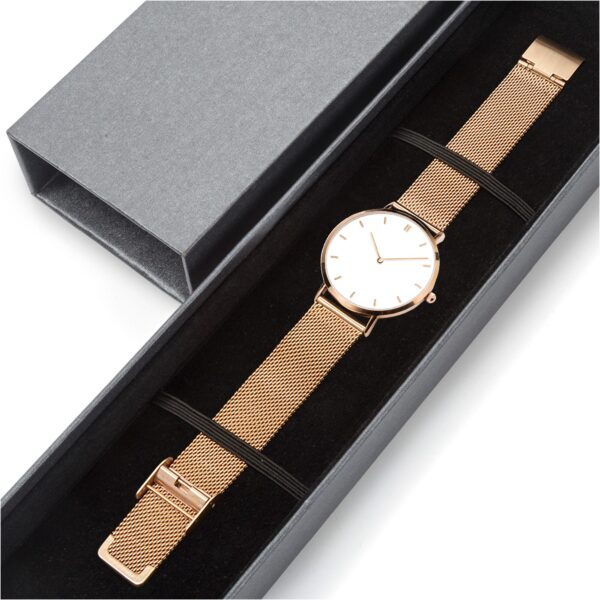 Stainless steel quartz watch dial with indicators