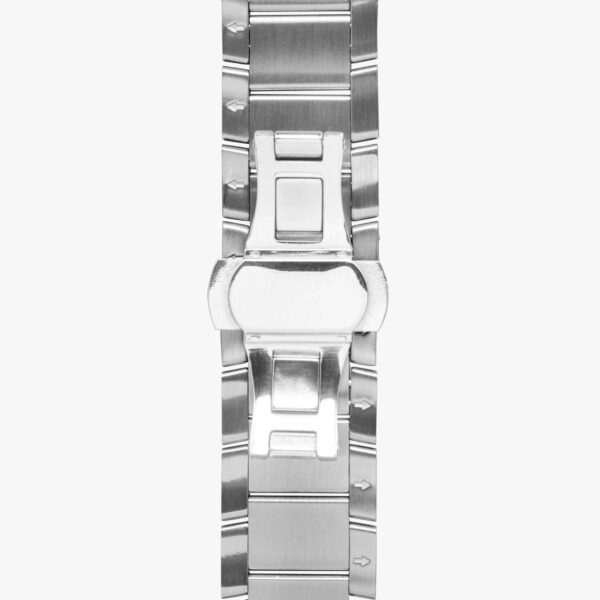 polished stainless steel watch detail