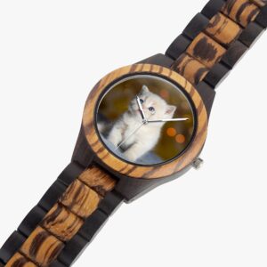 indian ebony wooden watch custom pet image