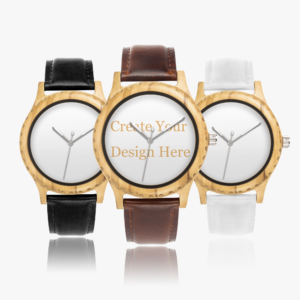 Olive wood watch side profile