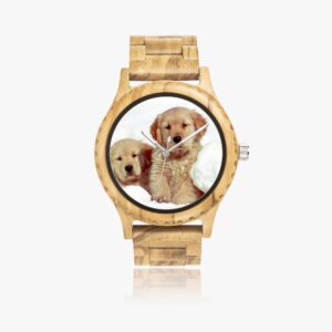 personalized pet image wooden watch italian olive wood