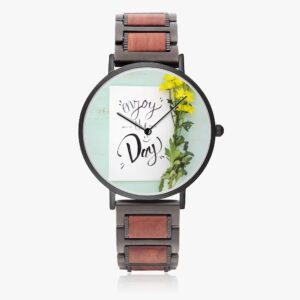 engraved logo custom wooden watch