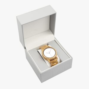 unisex italian olive wood watch quartz movement