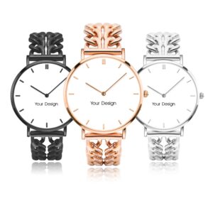 customizable wooden strap quartz watch