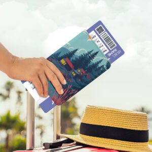 Passport Cover for Men and Women with Landscape Design